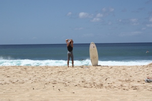Always stretch before surf